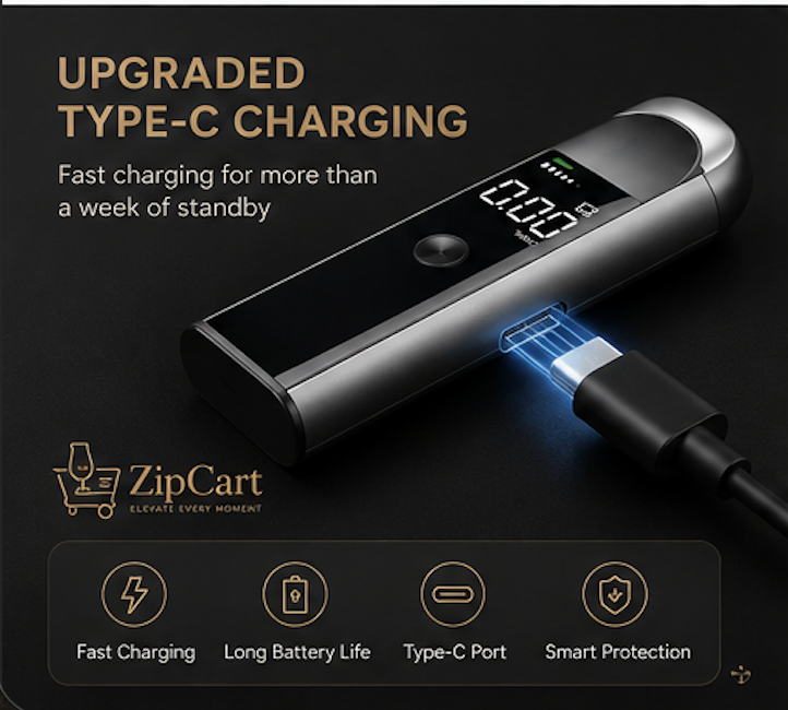 ZipCart Pro Digital Breathalyser | Instant Alcohol Tester