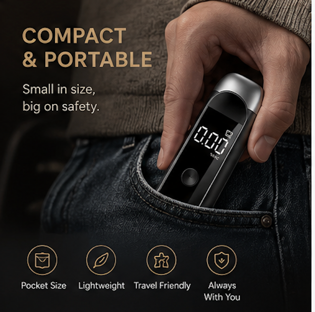 ZipCart Pro Digital Breathalyser | Instant Alcohol Tester