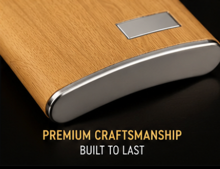ZipCart Wood Grain Hip Flask Gift Set | 8oz Flask with 4 Shot Cups & Funnel
