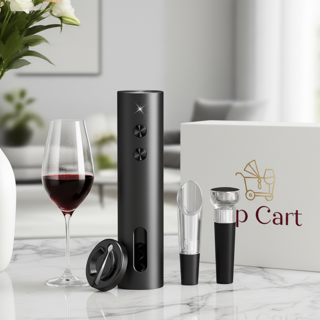 Zip Cart Electric Wine Opener - Studio Shot